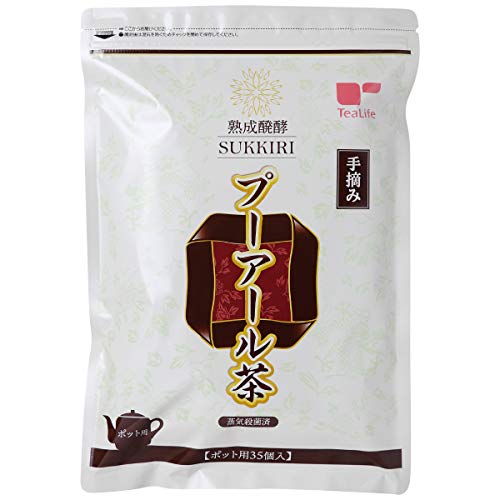 ティーライフ スッキリプーアール茶 ポット用 ティーバッグ 35個入 健康茶 没食子酸の商品画像（Amazon）