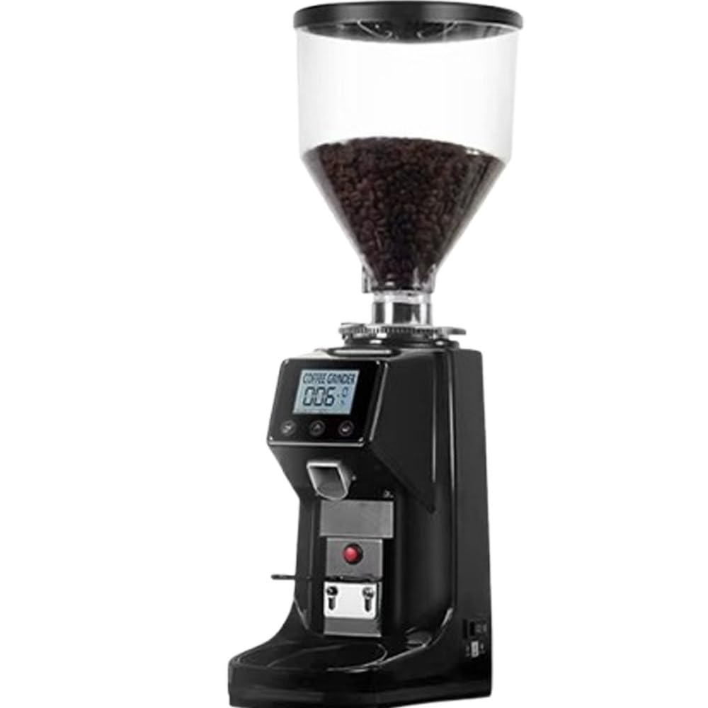 Młynek Do Kawy Z 19 Stopniami Mielenia I Płaskimi żarnami 60 Mm Black-500g | Ekran Dotykowy,Dozowanie Bezpośrednie; Odpowiedni Do Kawy Przelewowej I French Press; Do Użytku Komercyjnego I Domowego