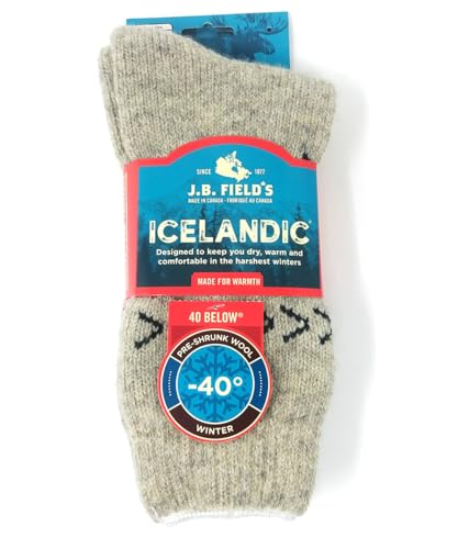 J.B. Field's Icelandic Men's -40 Below "True North" Thermal Winter Socks (2PK)3