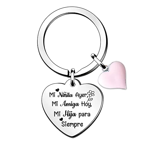 Hija Llavero Regalo Cumpleaños Llavero Mujer Adolescentes Graduación Recuerdo Inspirador Apreciar Navidad Regalo Personalizado Corazón Coche Etiqueta Mi NiñIta Ayer Mi Amiga Hoy Mi Hija Para Siempre