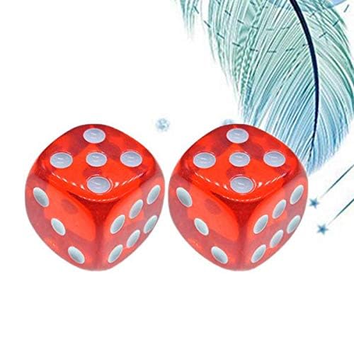 Luckymorden Pack of 5 Red Colored Dice for Board Games & Card Games | Perfect for Ludo, Poker 1