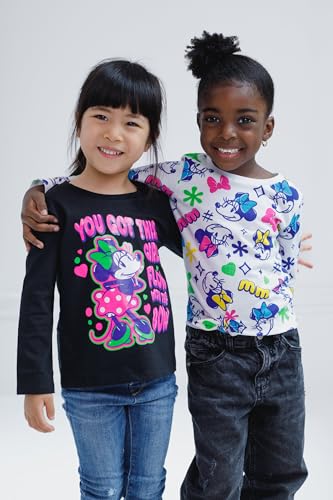 Image of Disney Girls 2 Pack Long Sleeve T-Shirts Infant to Big Kid Sizes (18 Months - 14-16)