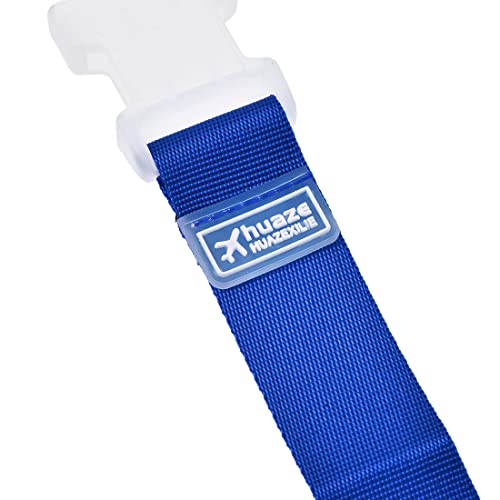 Image of uxcell Add a Bag Luggage Strap, Adjustable Suitcase Connect Belt with Buckle, Nylon Travel Packing Accessory 300x25mm, Dark Blue