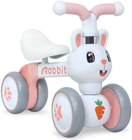 XIAPIA Kinder Laufrad ab 1 Jahr Lauflernrad für 10-36 Monate Baby | TÜV geprüft Erst Rutschrad Fahrzeug Geschenke für Jungen/Mädchen Kleinkind Spielzeug (Hase)