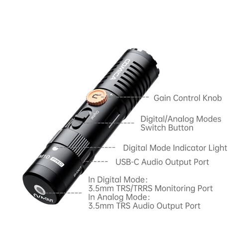 Microphone Canon USB Comica Vm10 Pro Double Mode avec Contrôle de Gain Précis