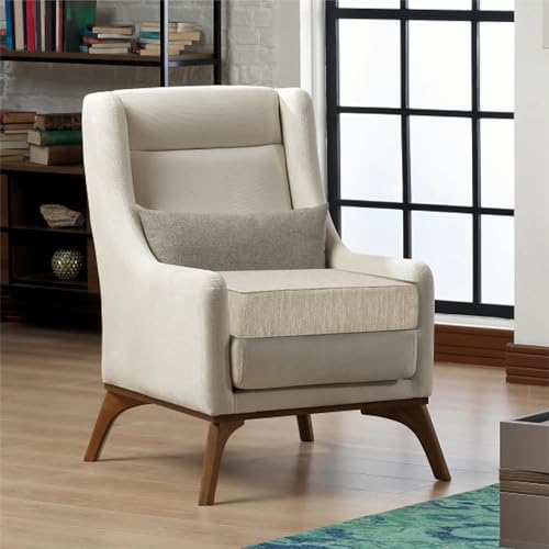 baibu Extra Large 20\"x20\"x5\" Dual-Layer Memory Foam Chair Seat Cushion for Recliner, Couch, Armchair with Textured Washable Cover, Non-Slip Base for Tailbone Pain & Pressure Relief, Beige - Thumbnail 7