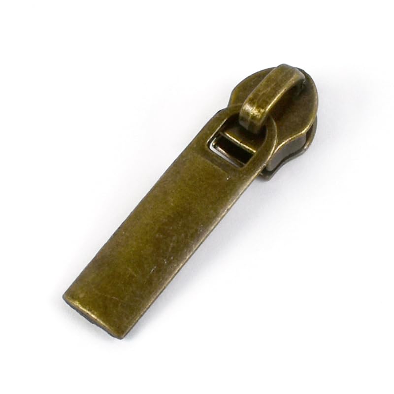 Tirador de cremallera fijo, 10/30 piezas 5# deslizadores de cremallera de latón for cremalleras de nailon, bolsa con tirador de cabeza de cremallera, kit de reparación de equipaje, accesorios de costu
