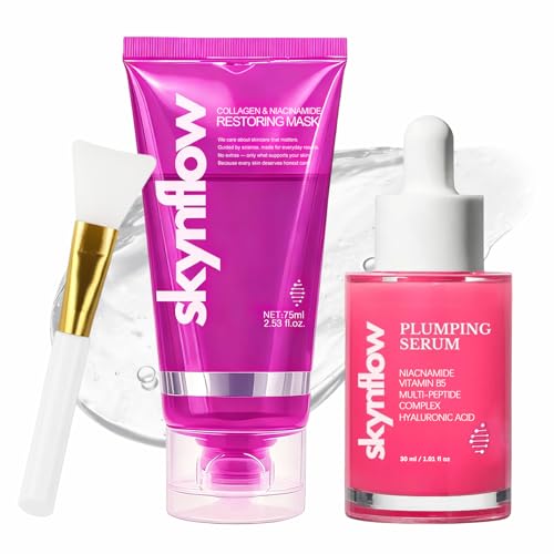 Collagen Night Wrapping Mask + Plumping Serum, Niacinamide Peel O...
