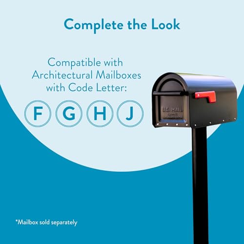 Architectural Mailboxes 7516B-10 Pacifica In-Ground Steel Mailbox Post, Alloy Steel, One Size, Black by ARCHITECTURAL MAILBOXES - Image 2