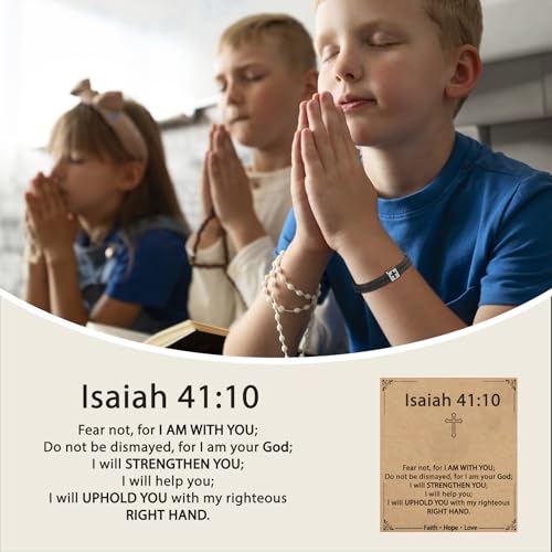 Image of Cross Bracelet for Boys Men- Adjustable Rope Bracelet Christian Religious Jewelry Gifts Ideas for Teen Boys Kids