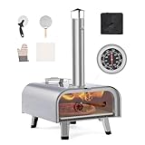 CO-Z 12 Inch Portable Pizza Stove, Camping Wood Fired Oven with Pellets & Pizza Stone