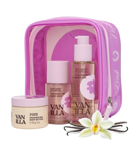 Victorias Secret PINK Vanilla Gift set Body Mist Body oil and Body Butter Giftsets for women