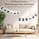 ROEOWENE 30pcs Fotorahmen Papier Weiß Bilderrahmen Pappe zum Aufhängen DIY Kreative Kraftpapier Bilderrahmen Hängende Wanddekoration Karton Bilderrahmen mit 30 Klammern 3 Schnur für 15x10cm Foto