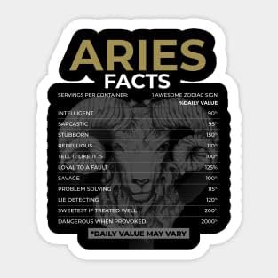 Sticker Kiss Cut, Aries Zodiac Signs Sticker, Vinyl Sticker, Funny Sticker, Gift Sticker