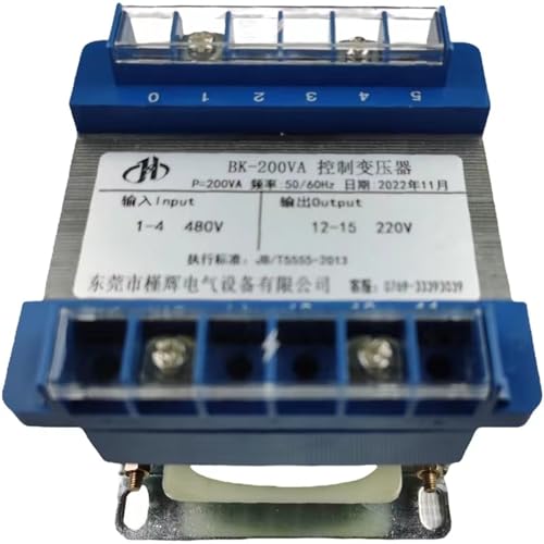 Transformateur de commande 480V à 220V 200W BK-200VA monophasé pour armoire