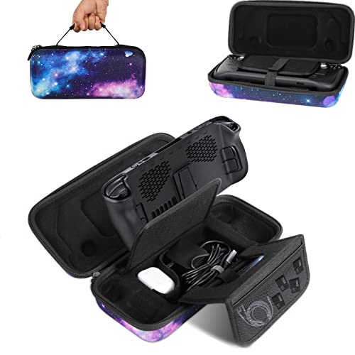 Carrying Case Compatible with Steam Deck Console & Accessories, Shockproof Hard Case Compatible with Steam Deck, Travel Protective Case Compatible with Steam Deck Accessories (Galaxy)