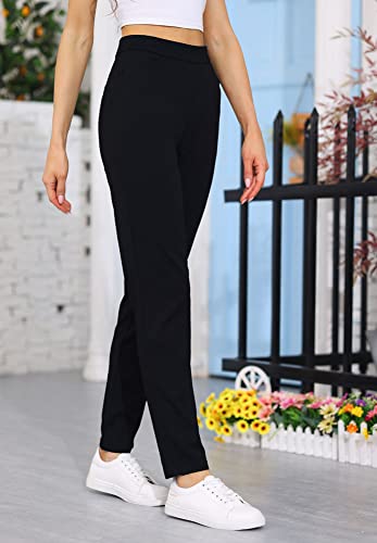 Soojun Women's Comfy Ultra Stretch Pull On Ankle Pant3