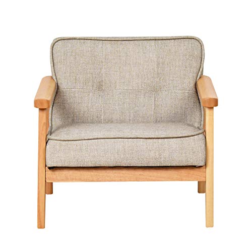 Kid Chair Sofa ,Upholstered Armrest Chair With Solid Wood Structure And Linen Fabric For Kids Gift ( Dark Grey,Light Grey) (Light Grey) #TOP1