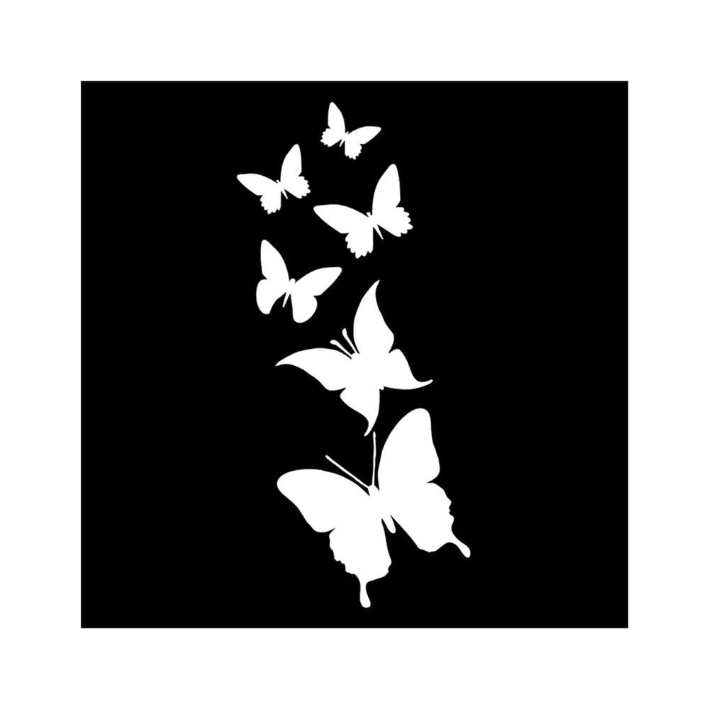 Flyying Butterfly Butterflies Vinyl Decal Car Sticker Waterproof Auto Decors On Bumper Rear Window Laptop(White)