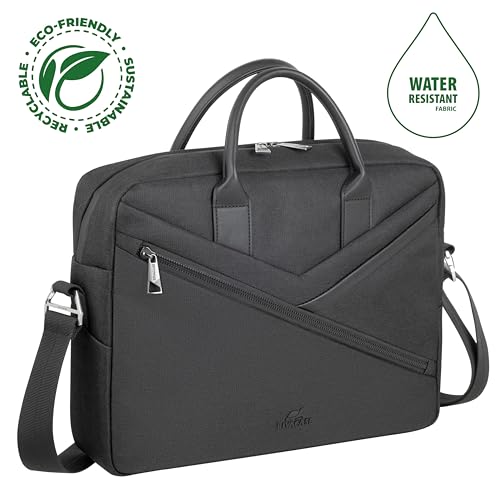 Sacoche ordinateur portable imperméable Rivacase ECO porte-documents noir - 4