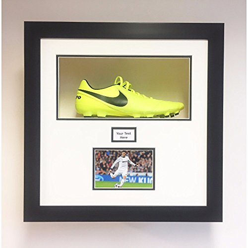 Kwik Picture Framing Ltd FRAME TO DISPLAY FOOTBALL BOOT ALSO WITH TITLE AND PHOTO (Black)