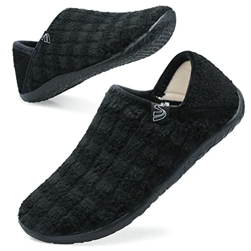Image of Spesoul Fuzzy House Slippers for Women Men Indoor Closed Back Lightweight Cozy Faux Furry Lining Barefoot House Shoes Slipper Socks for Bedroom Home Office Yoga Outdoor Walking Shoes
