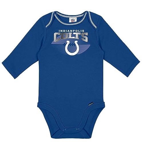 NFL Baby 2-pack Long Sleeve Bodysuit, Indianapolis Colts, 18 Months - image 3