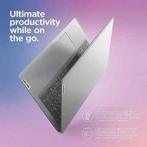Image of Lenovo IdeaPad 1i - (2023) - Everyday Laptop Computer - Windows 11-15.6 inch FHD - 4GB Memory - 128GB Storage - Intel Celeron N4500 - Cloud Grey