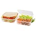 SnapLock by Progressive Lunch Cube To-Go Container - Green, SNL-1005B Easy-To-Open, Silicone Seal, Snap-Off Lid, Stackable, BPA FREE