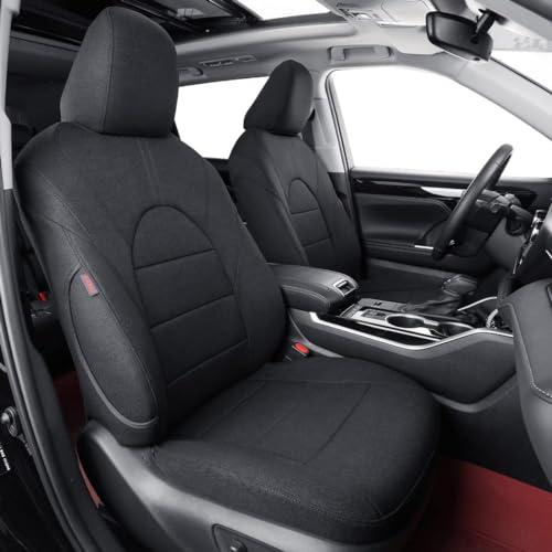 coverdream Capas de assento de carro Camry de ajuste personalizado para Toyota Camry LE,SE, protetor de assento de poliéster de cobertura total (conjunto completo, preto)