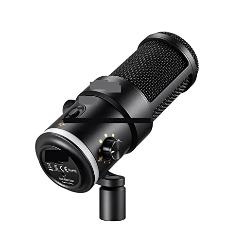 Microphone dynamique USB blanc doté d'un trépied stable pour podcast clair - 5
