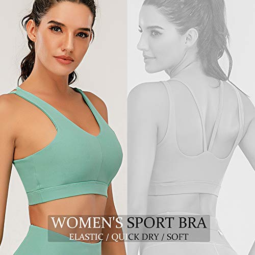 pedkit Sutiã esportivo feminino de secagem rápida push-up à prova de choque acolchoado regata regata