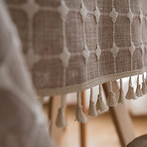 Nappe rectangulaire coton et lin brodée 109x320 cm infroissable - 5