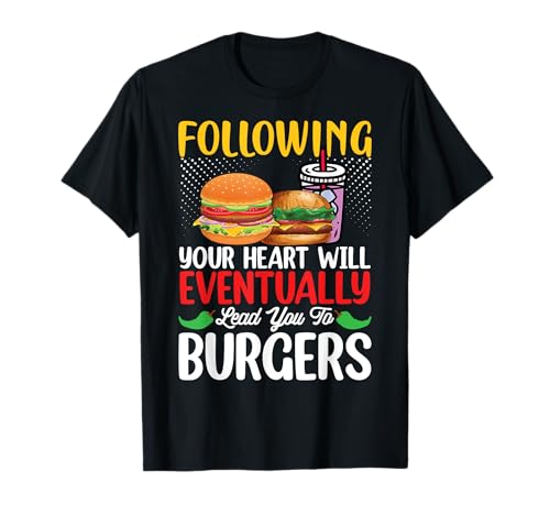 Burger Design Hombres Mujeres Hamburguesa Comida rápida Amantes de las hamburguesas Camiseta