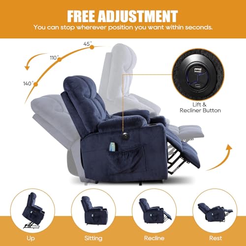 Sillón reclinable eléctrico con diseño de levantamiento miniatura 2