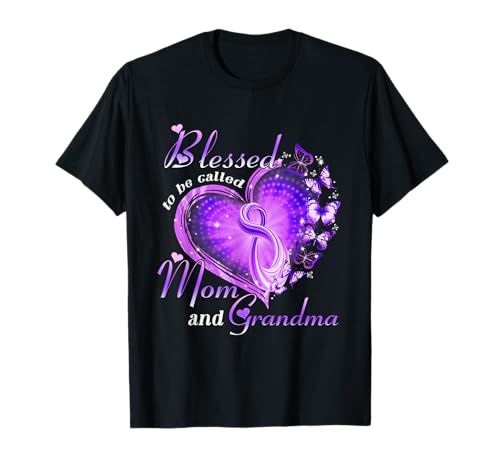 Blessed To Be Called Mom And Grandma Butterfly Grandmother T-Shirt