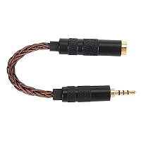 Adattatore per Cuffie, Cavo Adattatore Bilanciato da 4,4 Mm Femmina a 2,5 Mm Maschio Cavo di Prolunga in Filo di Rame a Cristallo Singolo per Lettori Audio con Porte Bilanciate (Bronzo