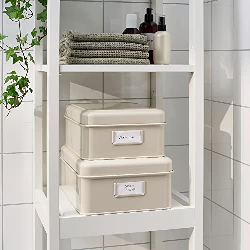 Boîtes de rangement PLOGFÅRA pliables et empilables beige clair - 5