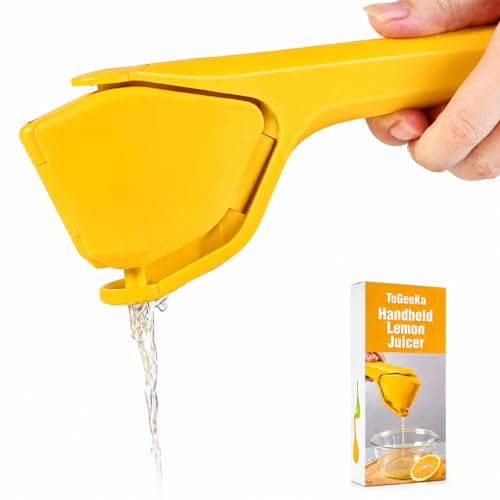 ToGeeKa Lemon Squeezer Effortless Manual Flat Lime Juicer Hand Press