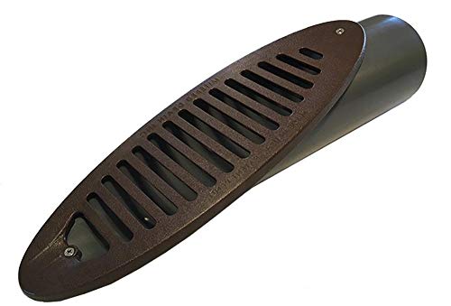 4" PVC Sch. 40 Mitered Drain w/Brown HDPE Grate