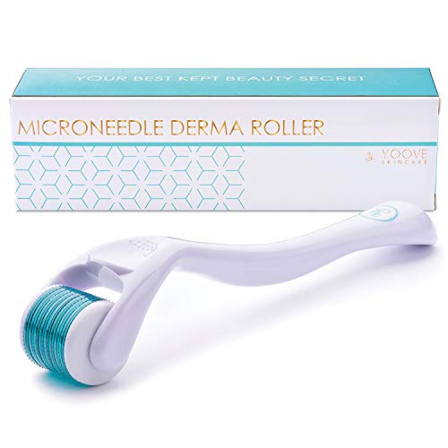 Premium Derma Roller by Yoove | 540 Stainless Steel Micro Needles | Face & Body Microneedle Roller Kit | Safer & More Effective Than Microdermabrasion (0.25mm)