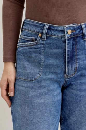 Judy Blue High Rise Soft Barrel Jeans- Ivory Gem3