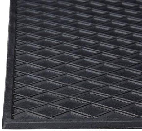 Relaxdays Rubber Doormat 60 x 40 cm Floor Mat made of 100% Rubber Anti-Slip Welcome Mat for Indoor & Outdoor Use, Black - Image 3