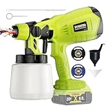 Brushless Cordless Paint Sprayer for Ryobi 18v Battery(Battery Not Included) 150 Din/s Viscosity,1000ml/min High Flow,Electric Spray Paint Gun for for House Painting