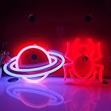 JYWJ Spider Double Sided Neon Signs,USB or 3-AA Battery Powered Neon Light,LED Desktop Wall Decoration,Various Parties,Decoration Of Business Premises(Red) - Image 6