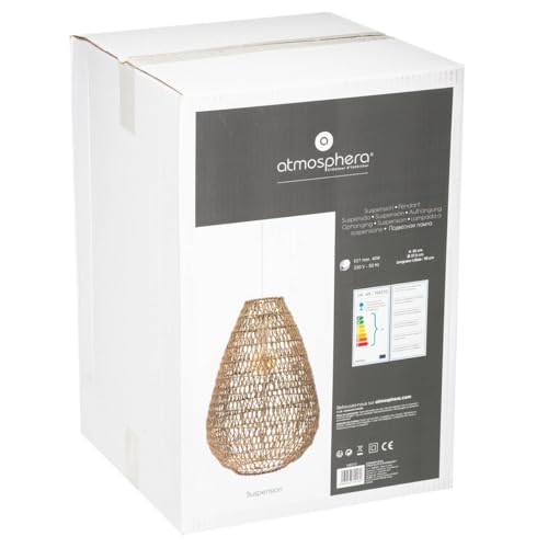 Sospensione "Etel" Beige D38Cm - Atmosphera Creatore D'interni - 3