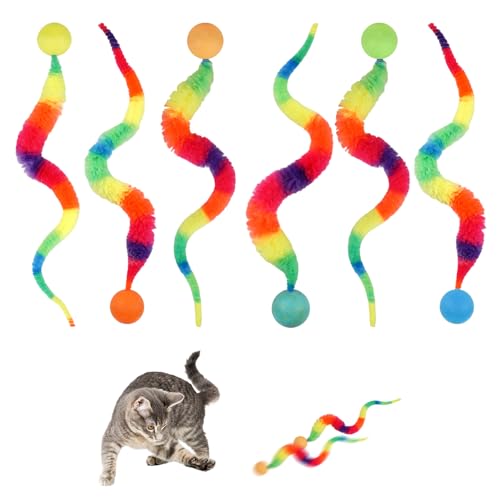Orixo 6 Stück Wiggly Ball Wackelball Für Katzen, Lustiges Katzenball, Langer Schwanz Ball Wurmkatzenspielzeug Katzenbälle Hüpfbälle, Interaktives Spielzeug für Katzen Hüpfball für Jeden Alters Orixo 6 Stück Wiggly Ball Wackelball Für Katzen, Lustiges Katzenball, Langer Schwanz Ball Wurmkatzenspielzeug Katzenbälle Hüpfbälle, Interaktives Spielzeug für Katzen Hüpfball für Jeden Alters