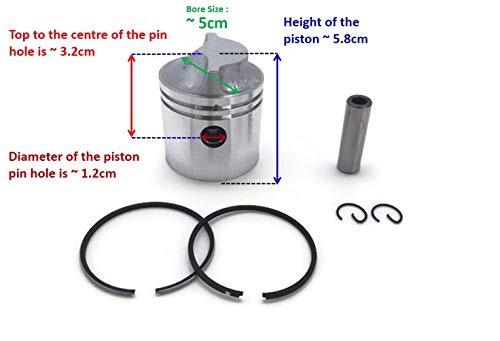 Boot Motor 6G1-11631-00-98 Piston Assy Ring Set 50mm STD Voor Yamaha Buitenboordmotor 6HP 8HP 2-takt boring 50MM Motor Motor Motor - Afbeelding 3