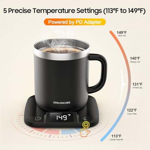 ZENLONCUBS Smart Heated Coffee Mug