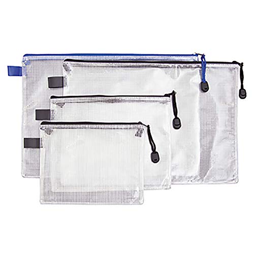 Preisvergleich Produktbild Reißverschlussbeutel PVC A4 blauer Zipper